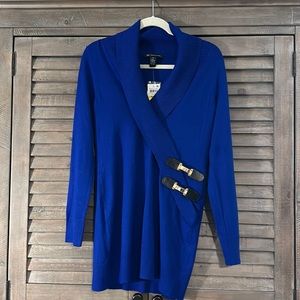 INC Blue Tunic Sweater NWT